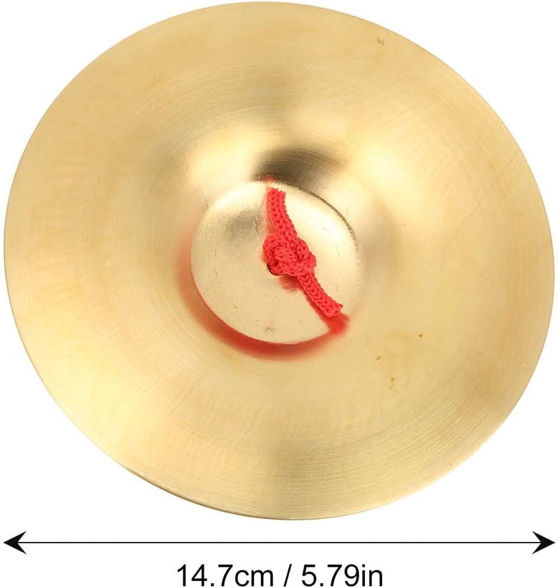 CHEOTIME 1 Pair Hand Cymbals, 14.7cm / 5.79in Mini Hand Cymbals Crash Cymbal Belly Dancing Finger Dance Musical Instrument for Dancer Party - Image 2